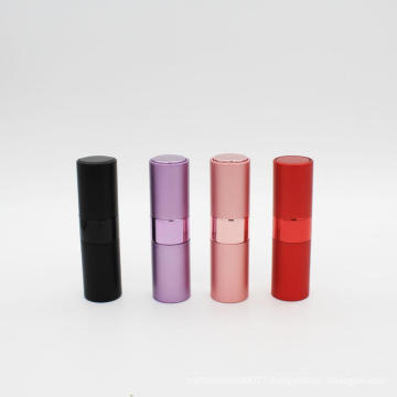 wholesale high quality fancy luxury twist up 15ml aluminum refillable perfume atomizer